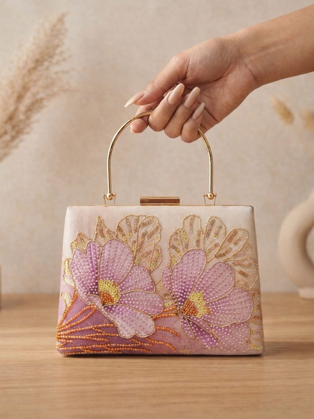 Hand Embroidered Clutch (Full Embroidery)