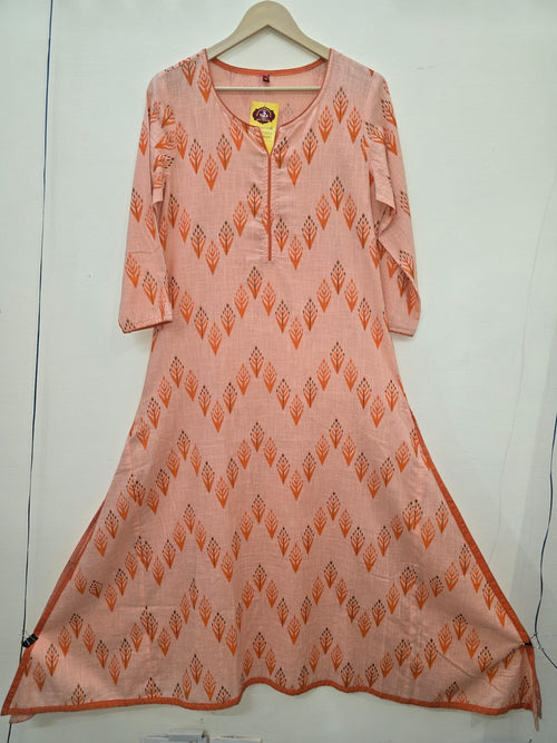 A Line Kurta – Light Orange