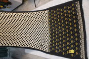Hand embroidered Block print Modal Silk saree – product detail 3